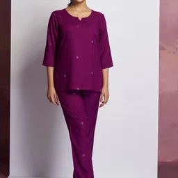 BerryBird Women Embroidered Co-Ords Set-picture-45