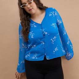 KIBO CURVEWomen Floral Print Chiffon Top-image-13