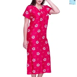 FIRST SLEEP Women Pack of 2 Printed Maxi Nightdress-image-58