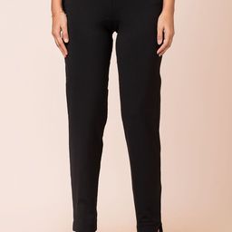 Ruby Women Smart Straight Fit Mid-Rise Cigarette Trousers-92