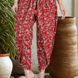 Vaidiki Red Printed Cotton Dhotis-image-37