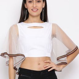 OTIRA Women Solid Keyhole Neck Crop Top-image-31