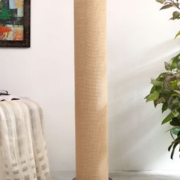 Devansh Beige & Black Cylinder FloorLamps-0
