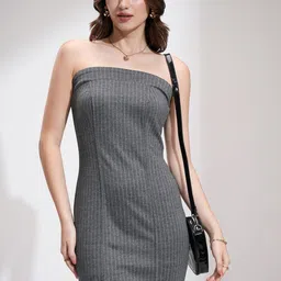 Tokyo Talkies Women Striped Strapless Bandeau Mini Dress-picture-7