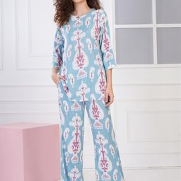 ARSA COUTURE Women Printed Tunic & Trousers Co-Ords Set-picture-36