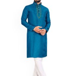 CHARLOTTE GRACIOUS Men Embroidered Mirror Work Grandeur & Majestic Artwork Kurta-image-25