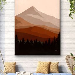 Livin'luxe Beige & Black Mountain Landscape Framed Canvas Wall Art-picture-6