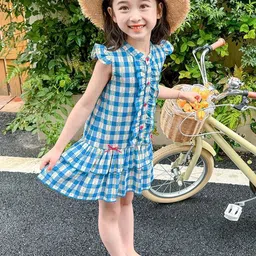 LULU & SKY Checked A-Line Dress-picture-56