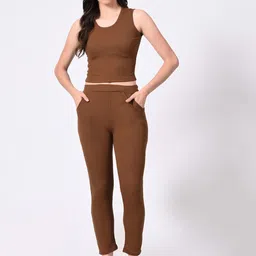 BAESD Round Neck Sleeveless Crop Top With Leggings-picture-24