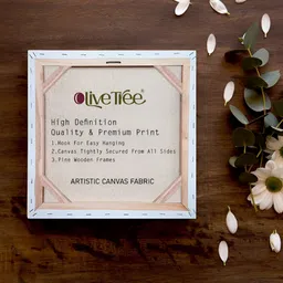 OLIVE TREE Pink Religious Printed Canvas Wall Art-image-42