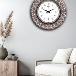 OLIVE TREE White & Black Printed Round Shaped Contemporary Wall Clock-46