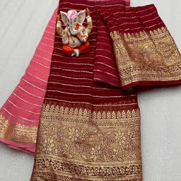 PAYAL CREATION Woven Design Zari Pure Georgette Maheshwari Saree-image-39