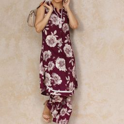 Varanga Women Floral Printed Regular Pure Cotton Kurta with Palazzos-image-56