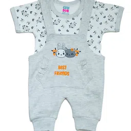 LUV-DUB Infants Printed Cotton Dungarees-image-79