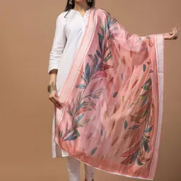 Kaizen TEXO FAB Ethnic Motifs Printed Organza Dupatta-91