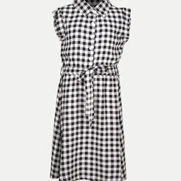 BAESD Checked Shirt Dress-image-7