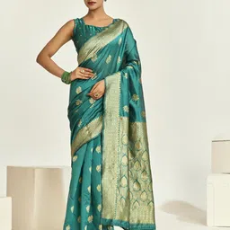 KAYOMMI Woven Design Zari Traditional Banarasi Saree-picture-11