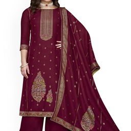 DRAVINAM Trends Floral Printed Pashmina Unstitched Dress Material-image-45