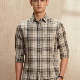 U.S. Polo Assn. Men Tailored Fit Checked Casual Cotton Shirt-picture-43