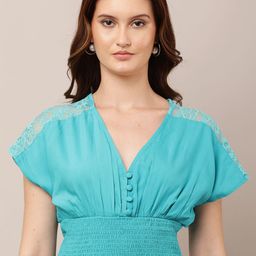 NoBarr Extended Sleeves Cinched Waist Top-image-74