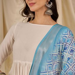 InWeave Women Regular Kurta with Trousers & With Dupatta image 5