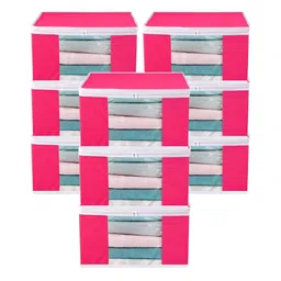 atorakushon Pink Set of 9 Clothes Storage Organiser Bags-17