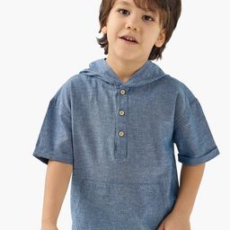 Juniors by Babyshop Boys Hood Casual Cotton Shirt-image-33
