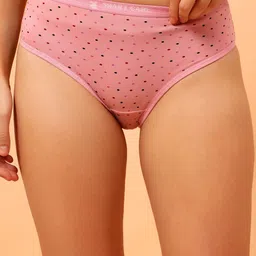 TrybeX Printed Mid-Rise Hipster Briefs SC-WP-Ruchika Dot-Pink-image-57
