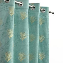 Myntra Elegant Homes Set Of 3 Blue Velvet Long Door Curtains-picture-32