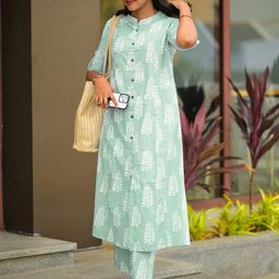 Sun Fashion And Lifestyle Women Floral Printed Regular Kurta Sets-image-46