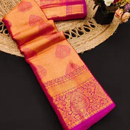 Mitera Woven Design Zari Pure Silk Kanjeevaram Saree-image-80
