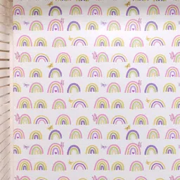 Fancy Fluff Rainbow Dreams Organic Cot Baby Bedsheet-image-88
