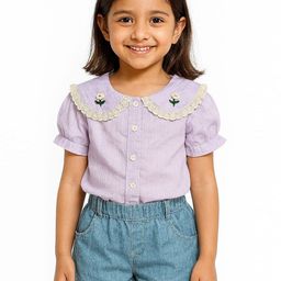 POP STREET KIDS Girls Printed Top with Shorts-image-72