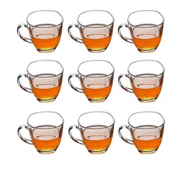 Somil Clear Glass Coffee & Tea Cup / Mug (100 Ml), Enjoy Your Drink in Style, 6.7 X 9 X 6.5 Cm, Pack of 9-image-74
