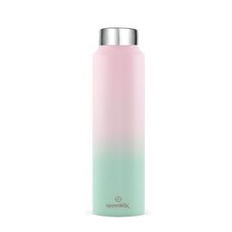 Speedex Pink & Green Single Stainless Steel Printed Water Bottle-image-103
