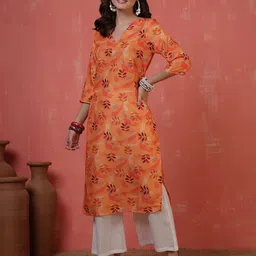 Anouk Rustic Women Floral Chanderi Silk Kurta-image-41