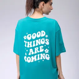 Freehand by The Indian Garage Co Women Typography Printed T-shirt-image-99