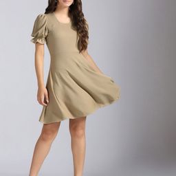 DressBerry Puff Sleeve A-Line Dress-image-96