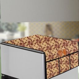 The Furnishing Tree Brown Printed Refrigerator Cover-image-48