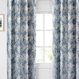 Aura Grey & White Set of 2 Floral Door Curtain-picture-44