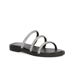 Viviblu Women Embellished Leather Open Toe Flats-image-91