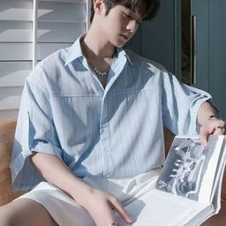 HERE&NOW Men Oversized Fit Spread Collar Textured Casual Shirt-image-128