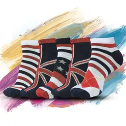 MJE Men Pack Of 5 Patterned Ankle Length Socks-34