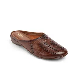 PEPPER Women Textured Mules with Laser Cuts Flats-25
