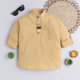 BAATCHEET Boys Band Collar Cotton Kurta-image-19