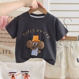 StyleCast x Revolte Boys Cartoon Printed Pure Cotton Round Neck T-shirt & Trousers-image-32