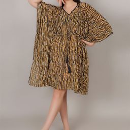 mod & shy Printed V-Neck Kaftan Swimwear CoverupTop-image-60