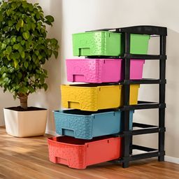 Aura Black Set of 1 Regular Drawer Organiser Organisers-15