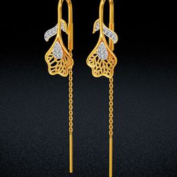 Joyalukkas Branching Blooms Gold Women Earrings-picture-11