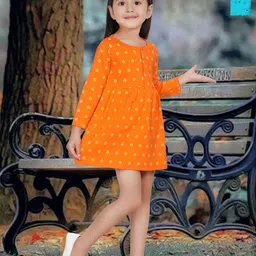 KIDEEZGUILD Pack Of 2 Girls Printed Fit & Flare Dress-picture-30
